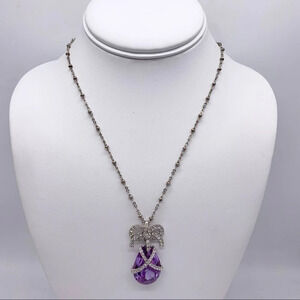 Nolan Miller Purple Crystal Pendant Necklace